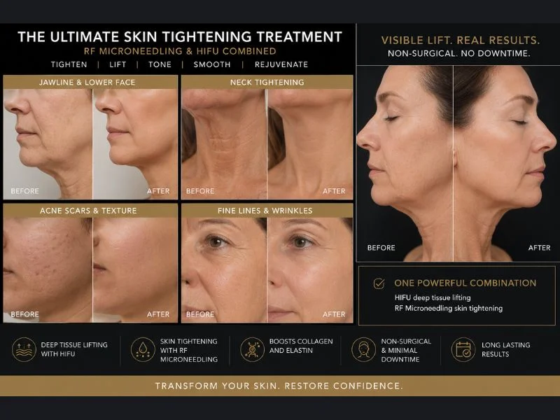 Results of combined treatment for the ultimate skin tightening treatment Hampshire